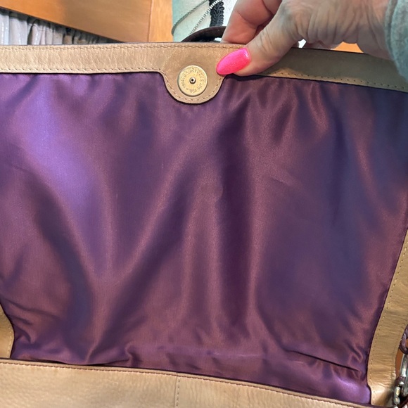 Coach Cream and Brown Leather Shoulder Bag - Picture 9 of 16